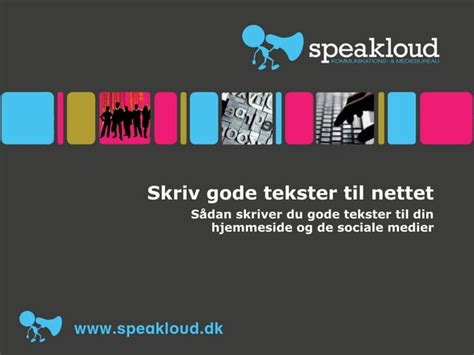 Skriv gode tekster til nettet – og bliv læst .